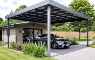 Pergola bioclimatique et carport aluminium jusqu'à 7m - Orion Menuiseries sur mesure