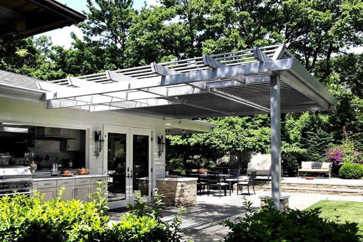 Pergola bioclimatique adossée : étanchéité murale et choix en aluminium