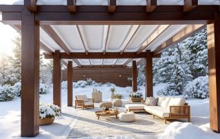 Pergola bioclimatique en hiver : limites et solutions pour bien l'utiliser