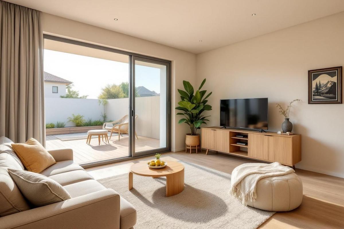 Aménager son salon avec baie vitrée : idées pour intégrer terrasse et jardin