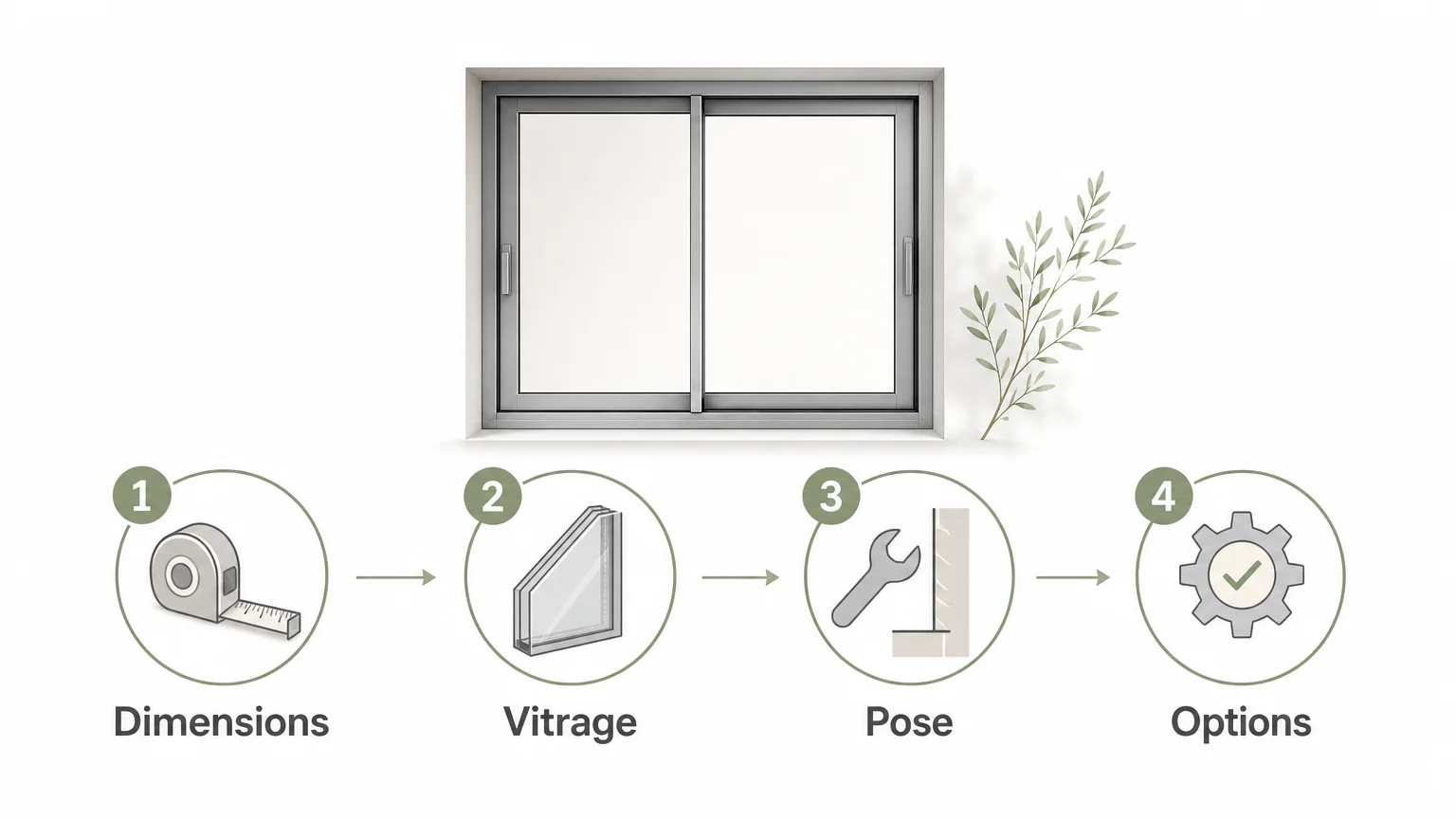 Checklist des critères pour chiffrer une fenêtre coulissante aluminium