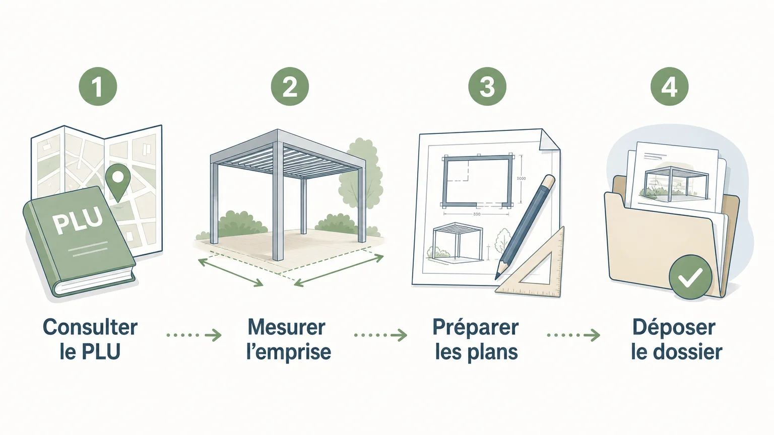Checklist des démarches administratives avant la pose d'une pergola