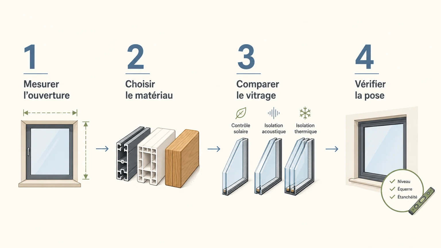 Checklist en quatre étapes pour comparer des menuiseries sur mesure