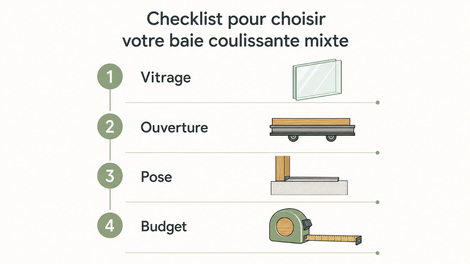 Checklist des critères pour choisir une baie coulissante mixte