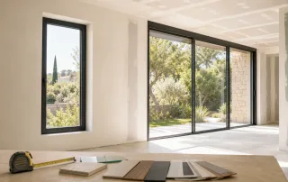 Fenêtre et baie vitrée sur mesure dans une maison française rénovée