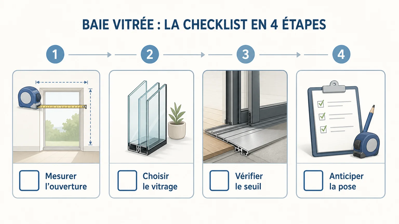 Checklist des vérifications avant l'achat d'une baie vitrée sur mesure