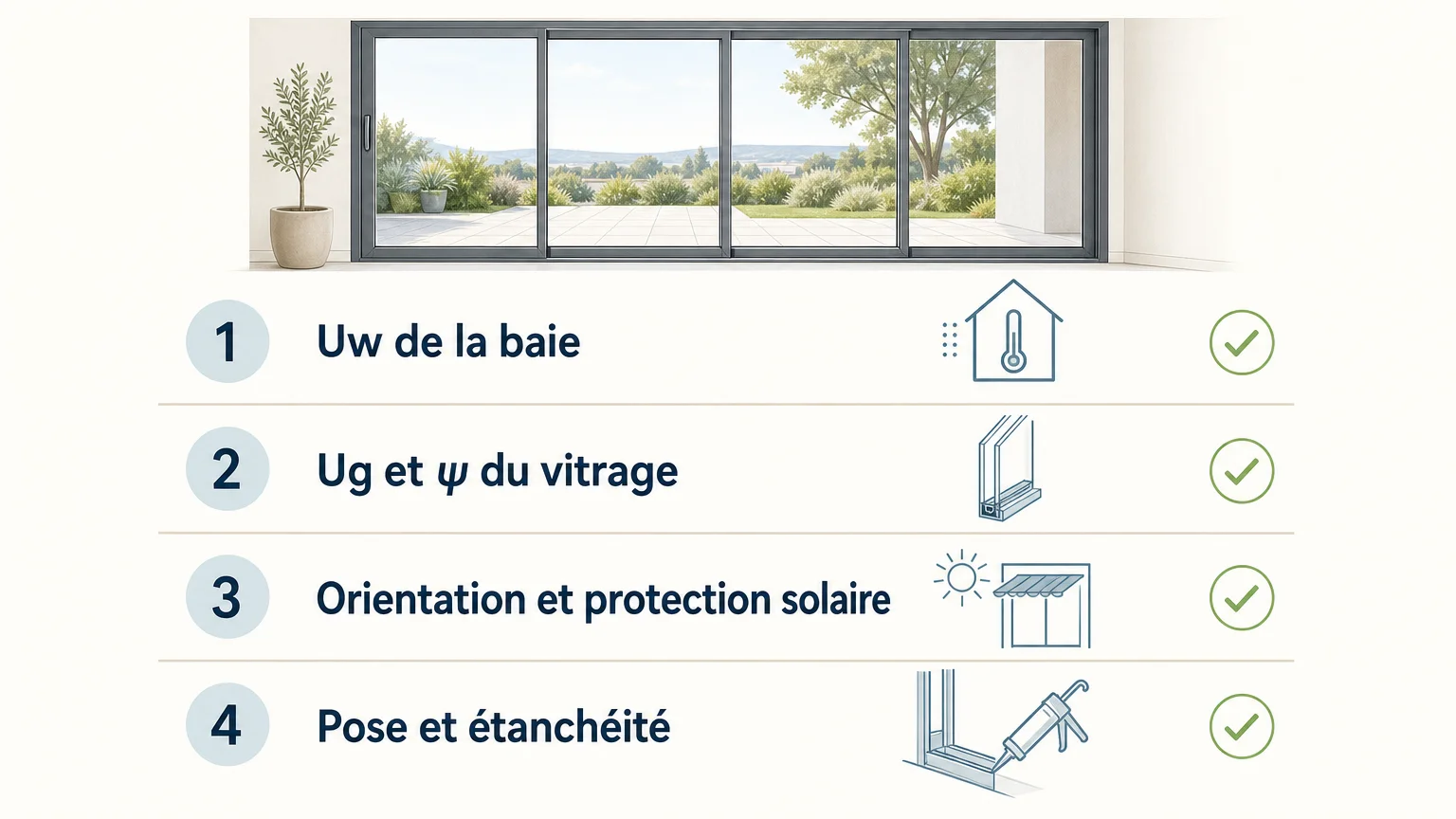 Checklist des critères à vérifier sur un devis de baie coulissante aluminium