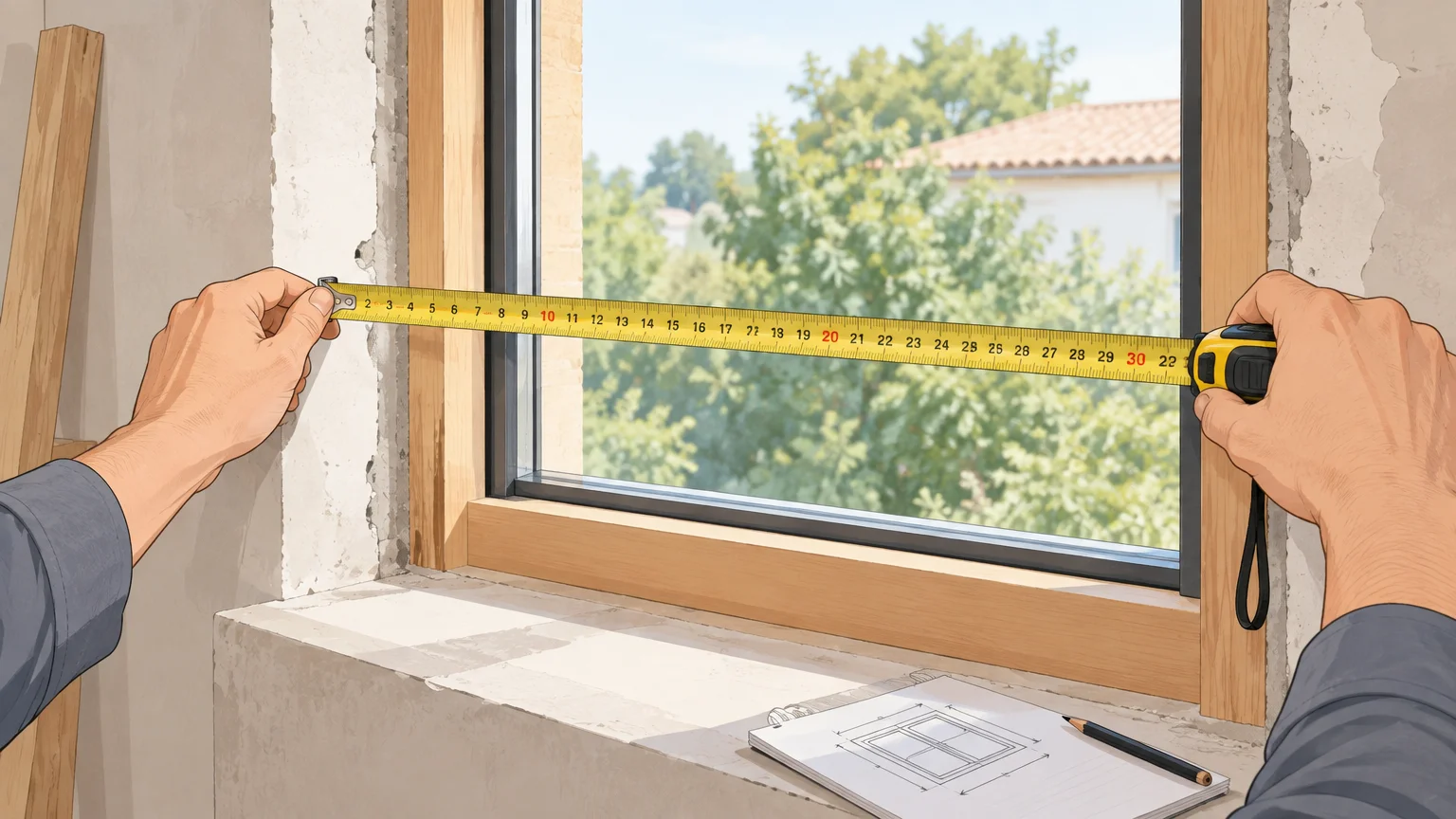 Mesurer une ouverture avant de configurer une menuiserie sur mesure